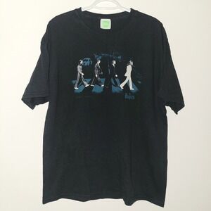 Vintage 2005 The Beatles Abbey Road Short Sleeve T-Shirt Men's Size XL Black